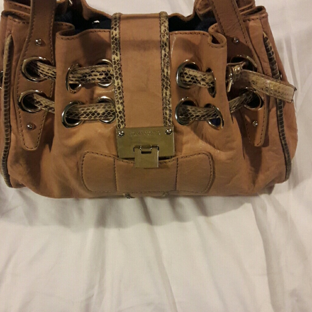 Jimmy choo handbag with python straps